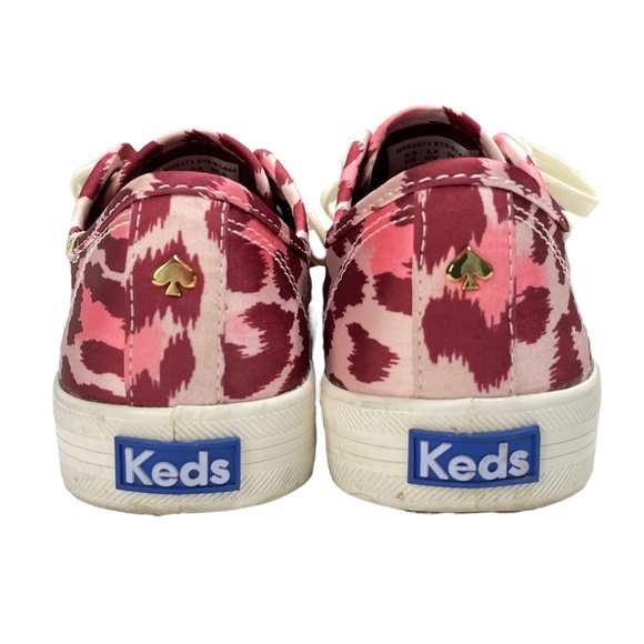 Keds X Kate Spade Pink Leopard Print Satin Sneaker NEW Women's Size 6 - Picture 6 of 8